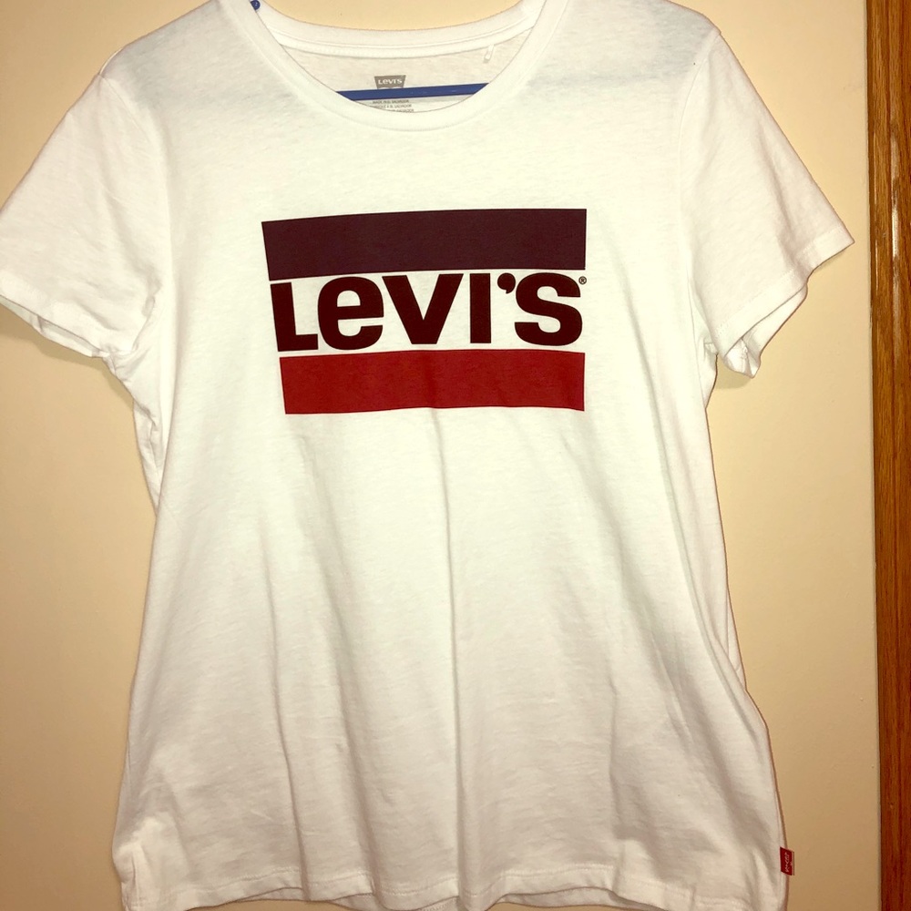 White Levi Tee
